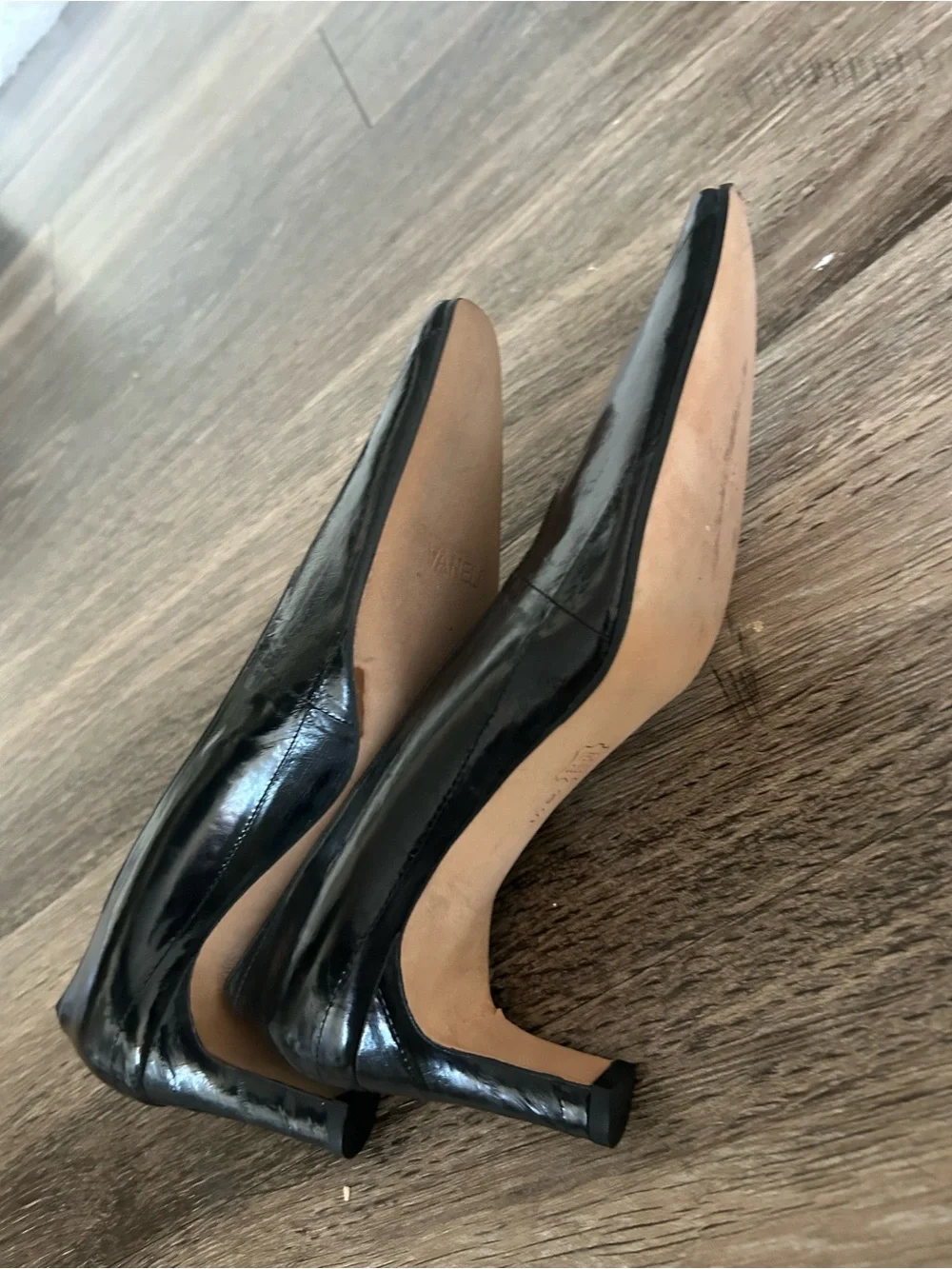 Vaneli Black Patent Leather Square-Toe Pumps
